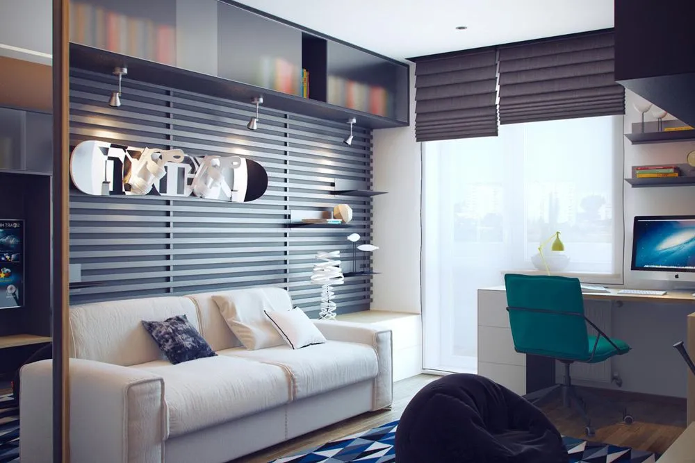 conception moderne de chambres à coucher d'adolescents